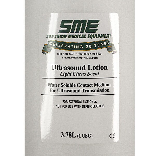SME Ultrasound Lotion Label